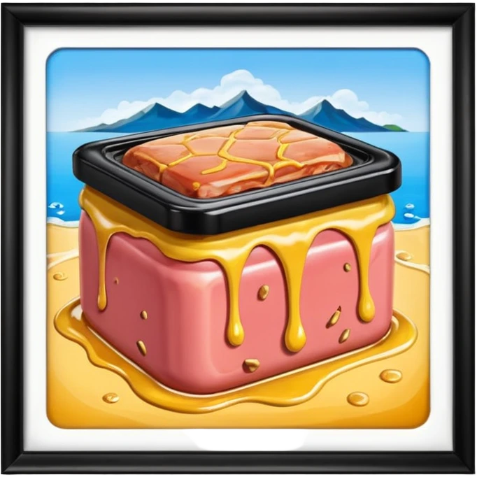 surreal dali style melting spam  watch landscape emoji