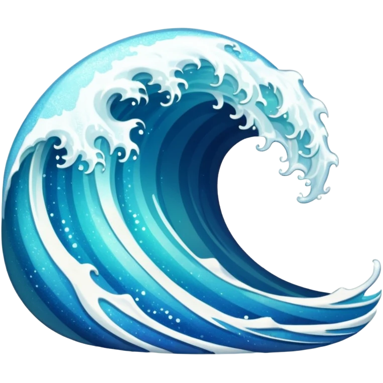 glitter wave ocean surf cian emoji