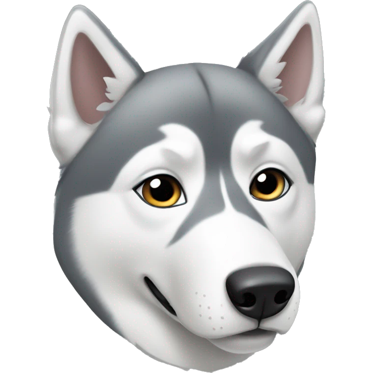 Grey Siberian husky  emoji