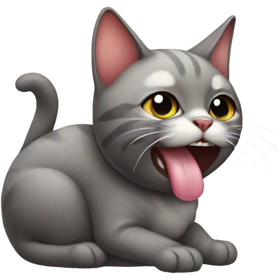 cat licking its balls emoji