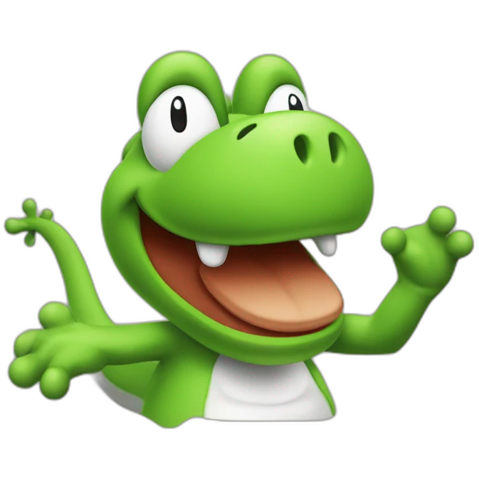 Yoshi boit du coca emoji