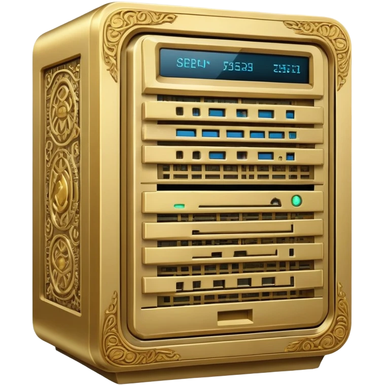 golden ancient computer server emoji