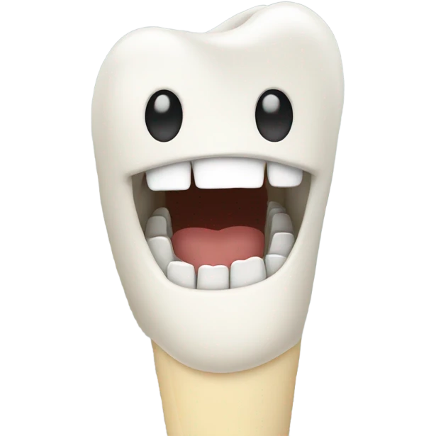 teeth are fingers emoji