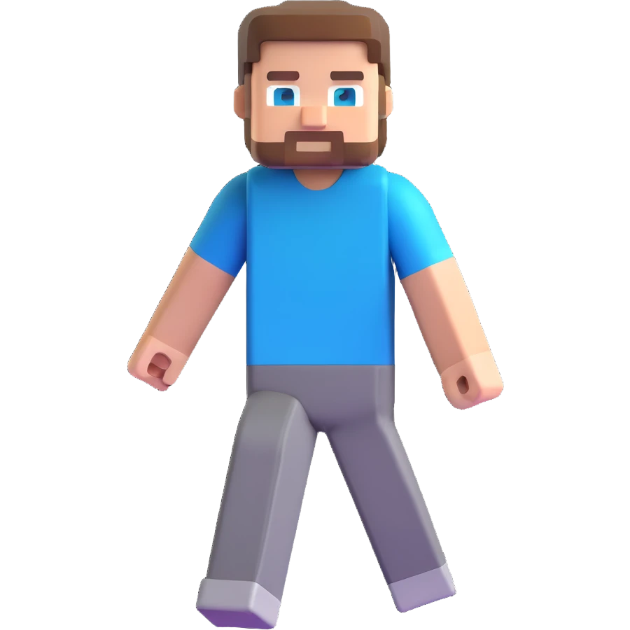 Minecraft Steve character emoji