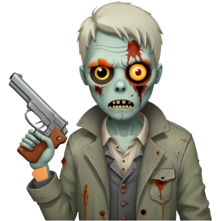 zombie with gun  emoji