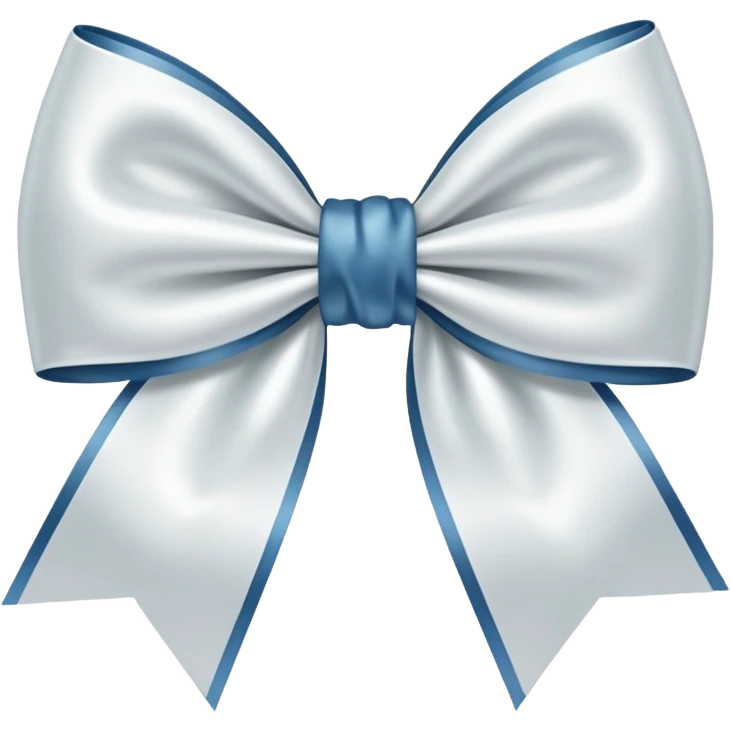 white satin bow emoji