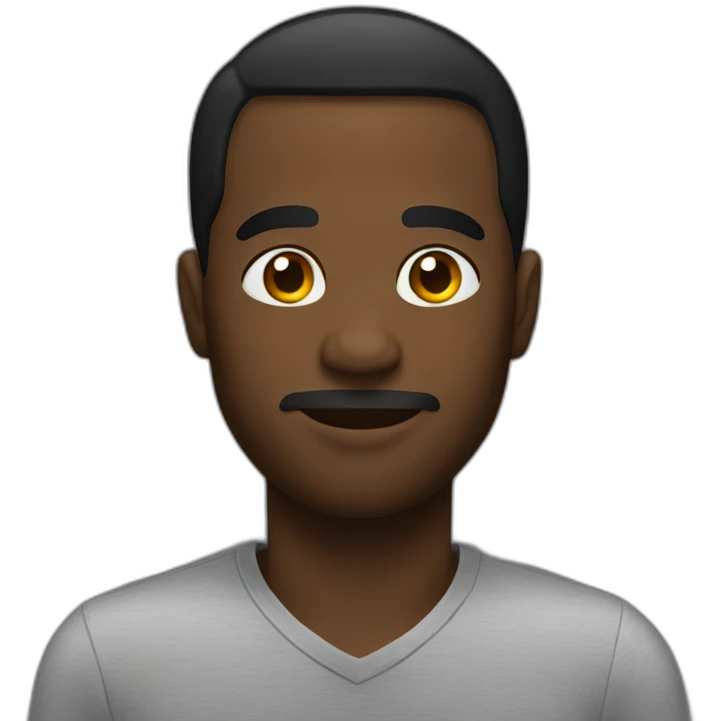 Black man with hangs emoji