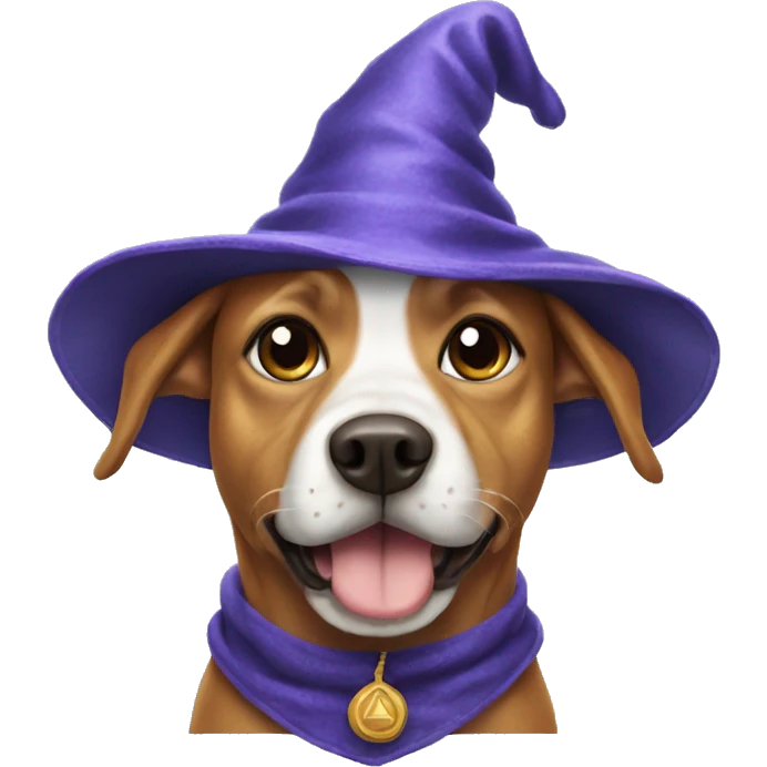 dog with wizard hat emoji