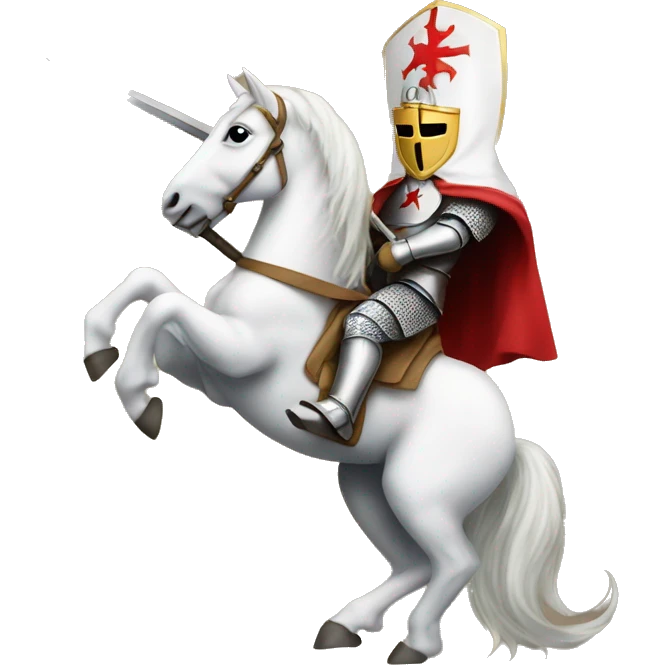 Knight Templar on unicorn emoji