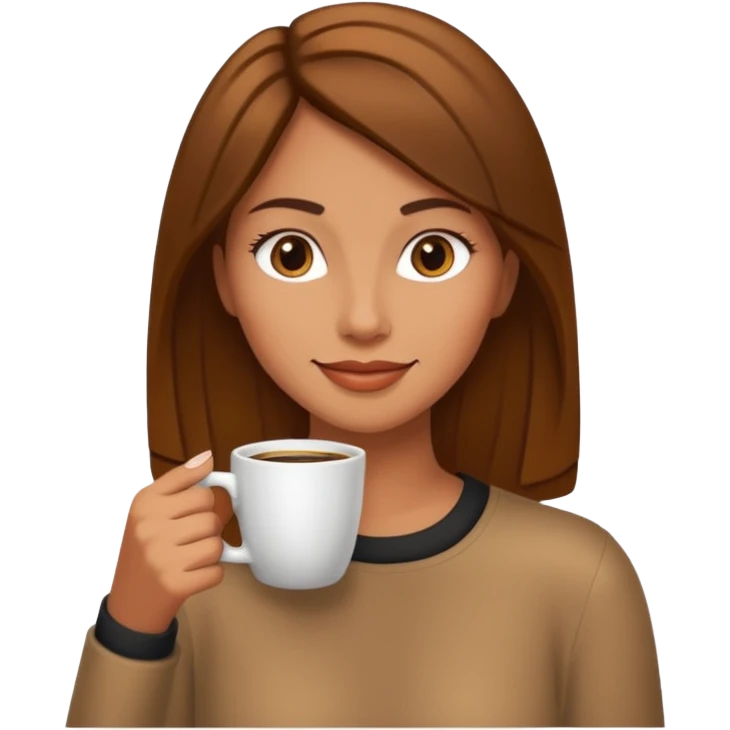 Kedi bayan kahve emoji