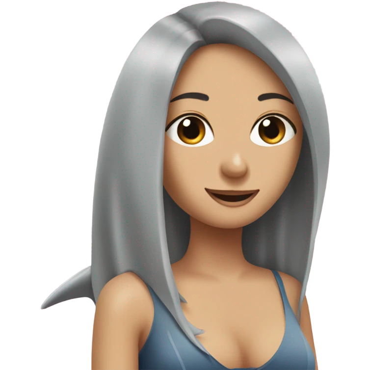 Shark on girls days emoji