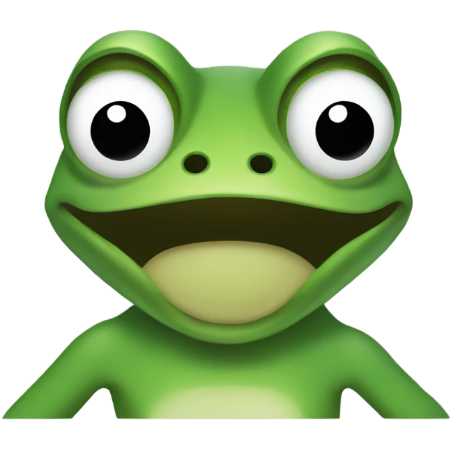 Frog body with my face emoji