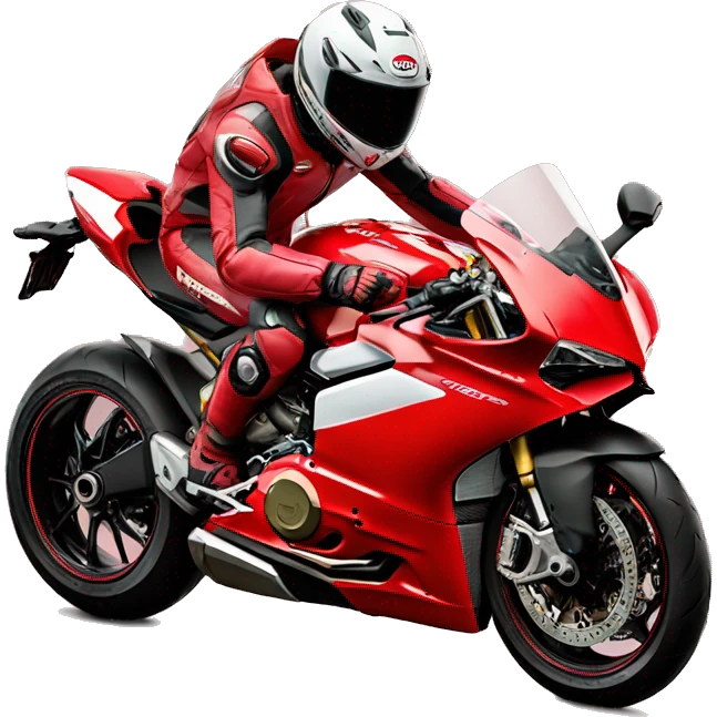 Ducati panigale v4 with boy emoji