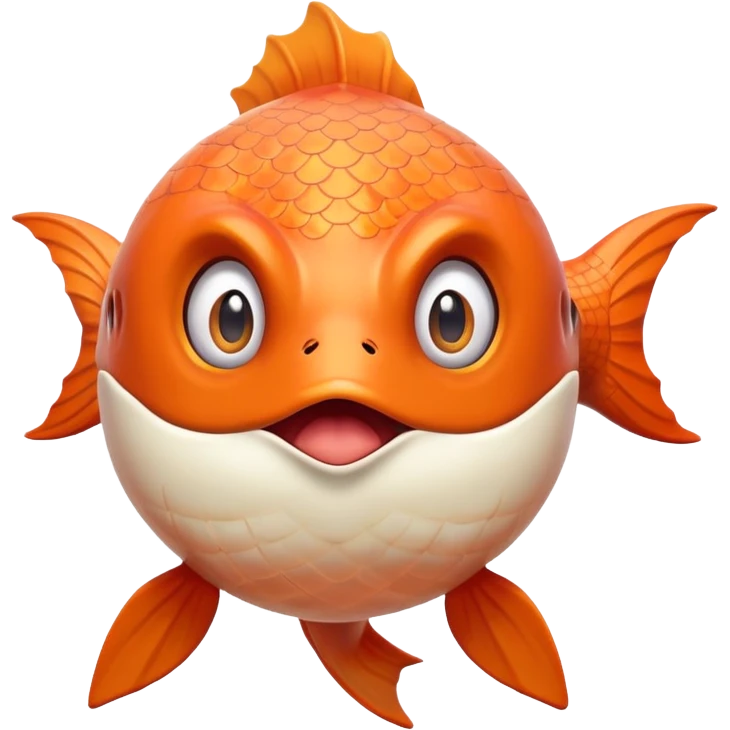 Magikarp Pokémon with a surprised face emoji