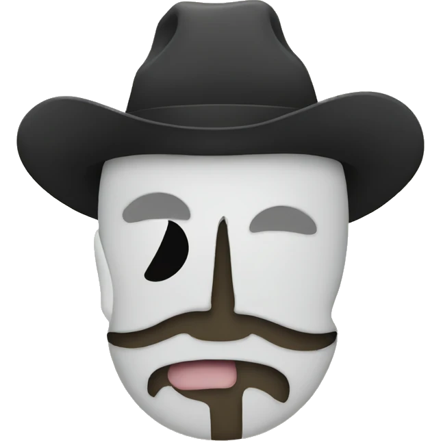 face with hat and guitar emoji