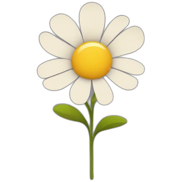 60s flat flower emoji