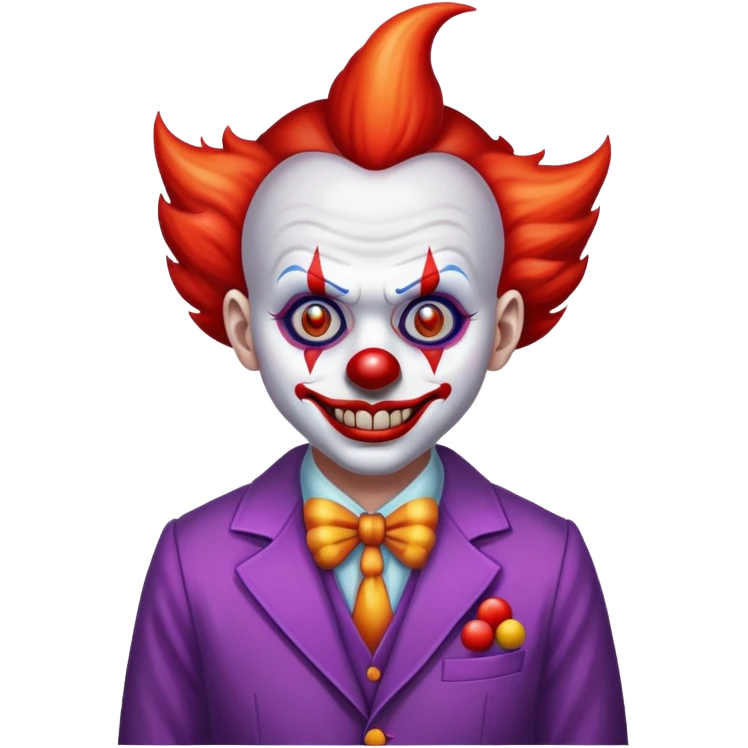 demonic clown wearing a leisure suit emoji