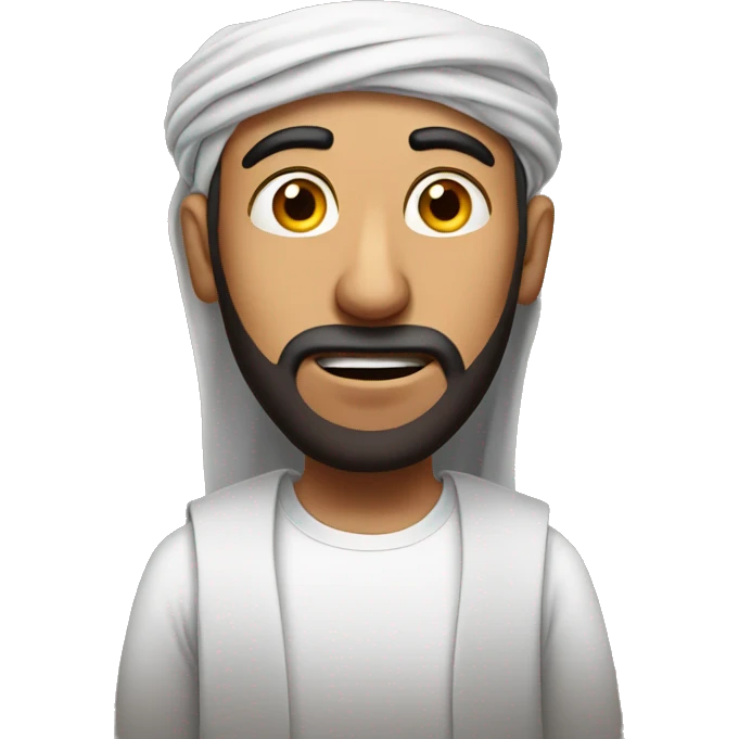 Arabic man have a surprised  emoji