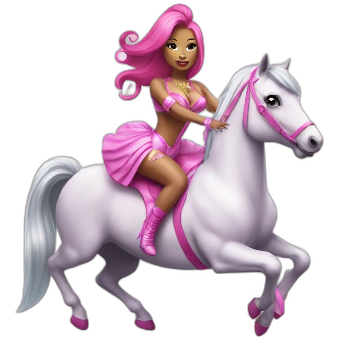 Nicki Minaj, sur une licorne emoji