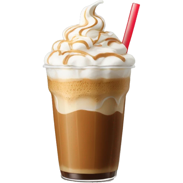 Biscoff cold coffee with whipped cream emoji