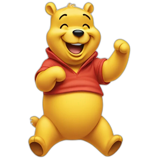 Winnie the pooh laughing emoji