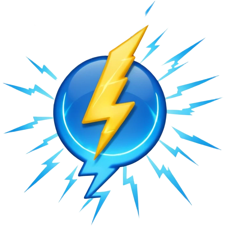 Can u generate a blue tick mark with lightning aura around it? make this as an emoliji emoji