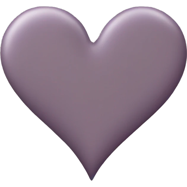 Dark mauve matte heart emoji