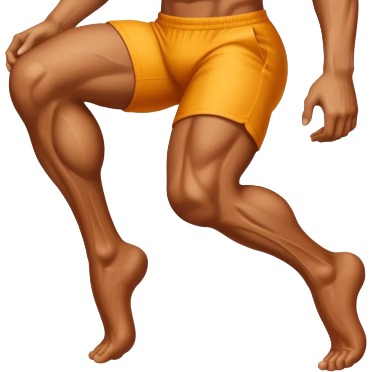Create leg muscle  emoji without pants. Only leg part. Like this one but only legs and closer emoji