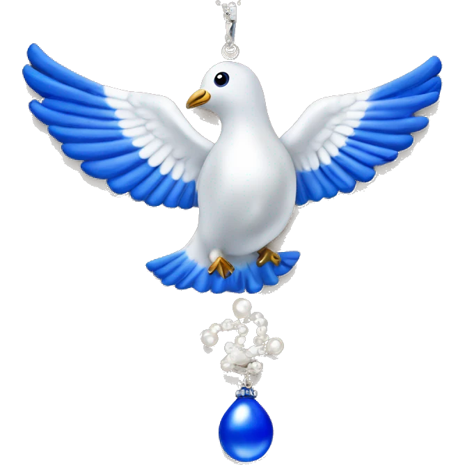 zeta phi beta dove with pearl necklace  emoji