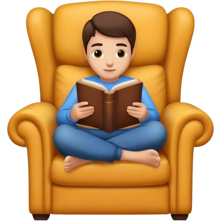 Reader in an armchair emoji