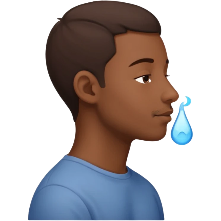 Side profile nose breathing emoji