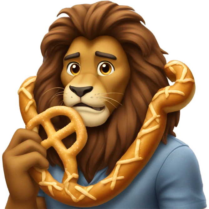 Mufasa eating pretzel  emoji