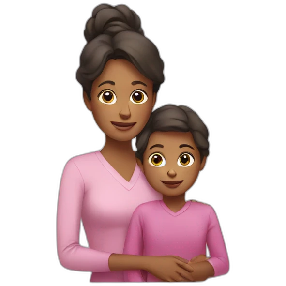 Mother with daughter emoji