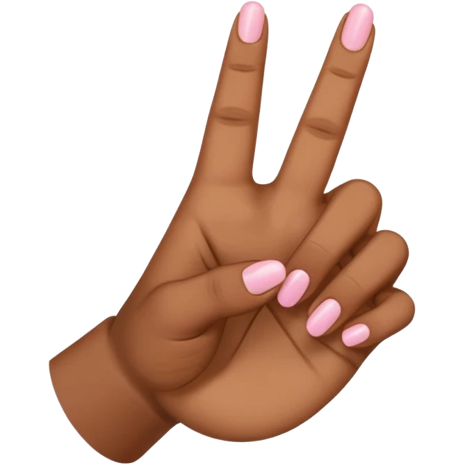 Brown skin hand with pinky out for a pinky promise emoji
