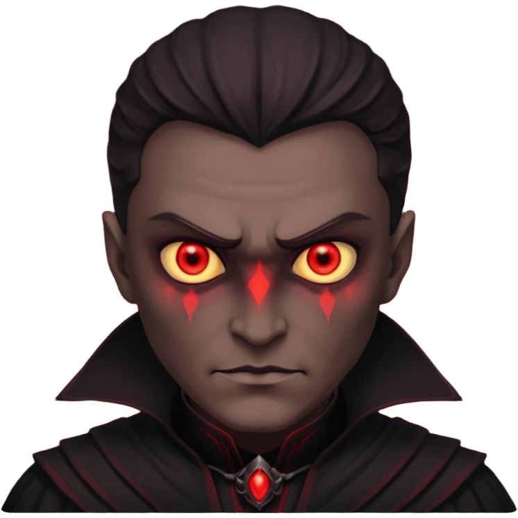 Evil, shadowie Male lord with Red glowing eyes and  emoji