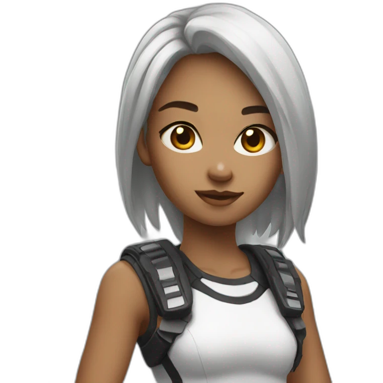 A white gamer girl emoji
