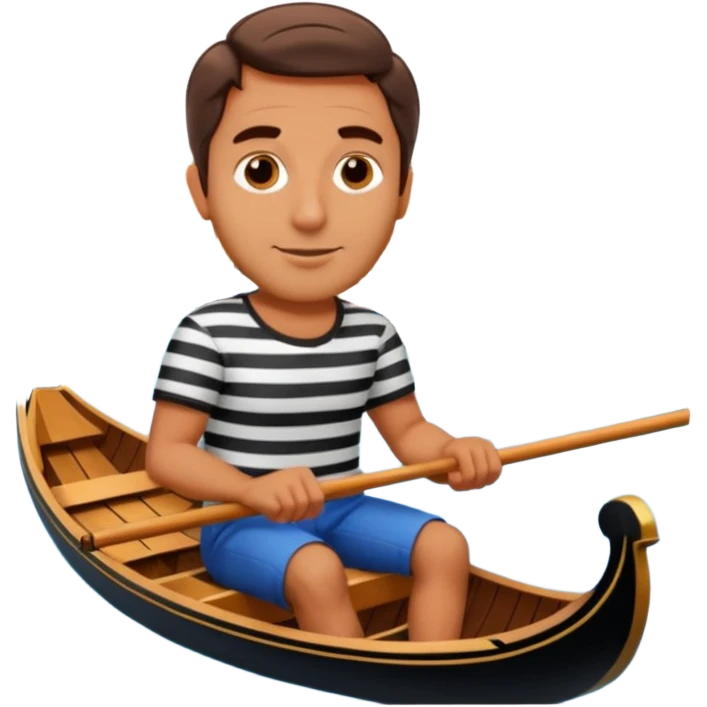 venice gondola driving italian man emoji