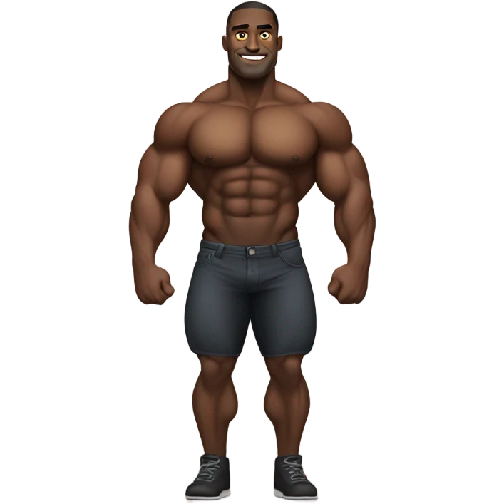 Black bodybuilder  emoji