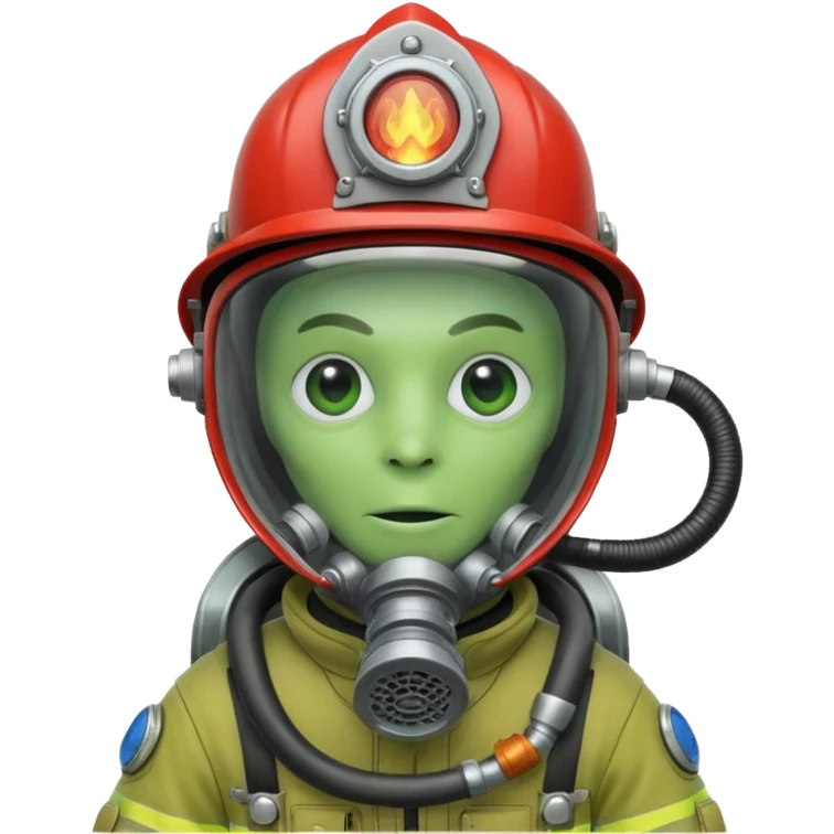 Alien firefighter  emoji