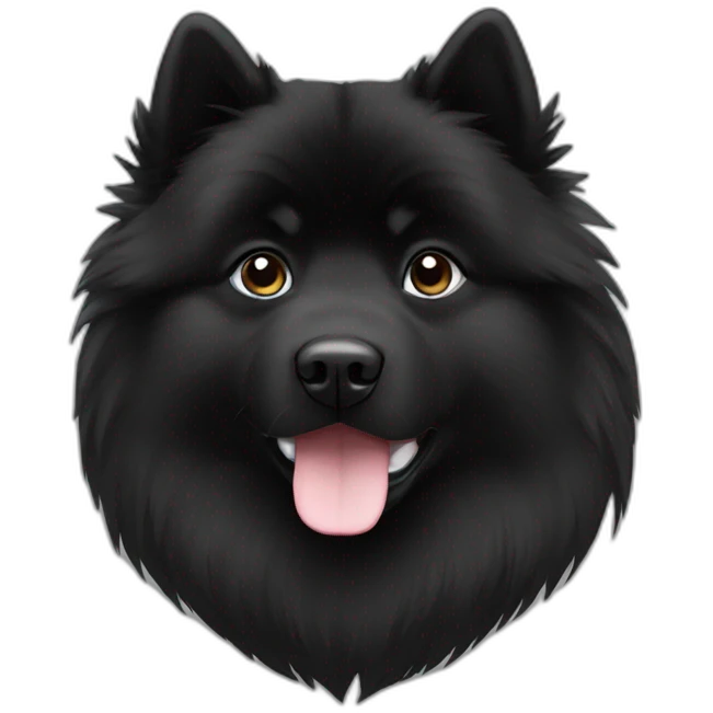 Black eurasier emoji