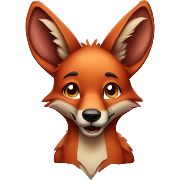 a maned wolf holding a heart emoji