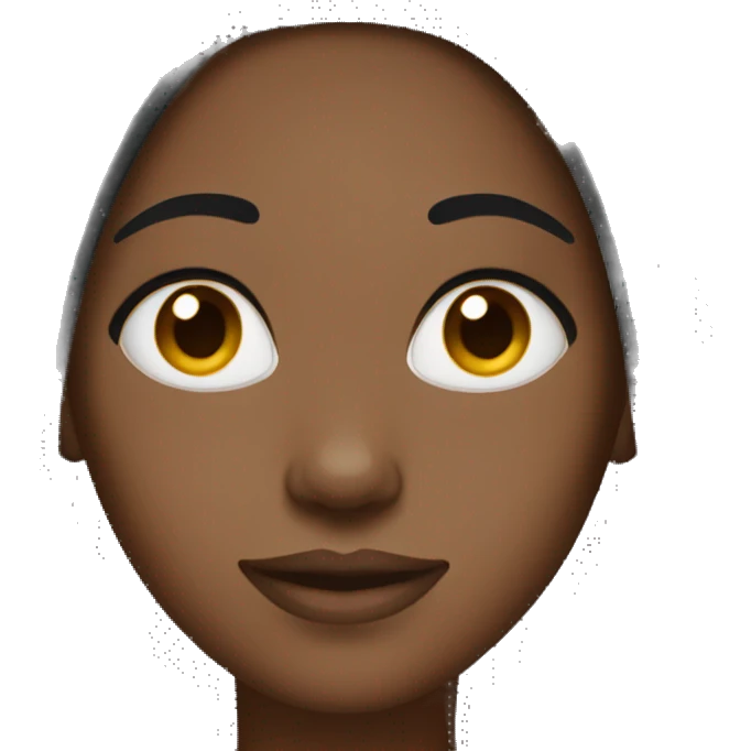 black girl with straight hair emoji