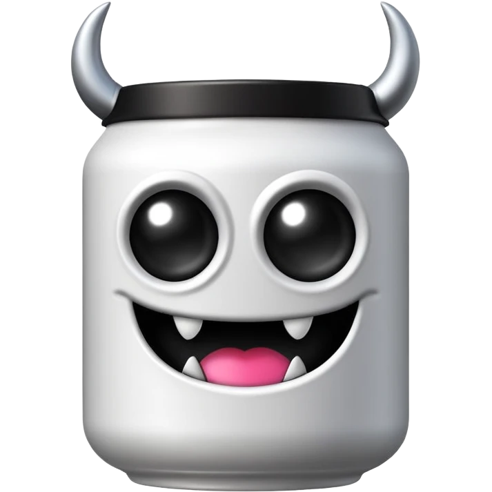 Crea un emoji de una lata de monster blanca de la bebida energética de la bebida emoji