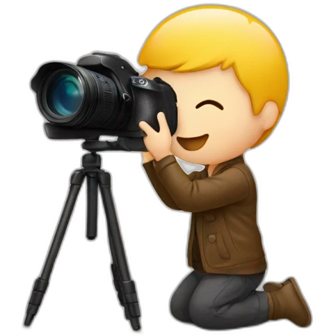 photographer photographing a newborn emoji