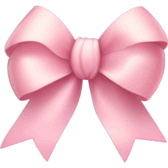 light pink ribbon bow emoji
