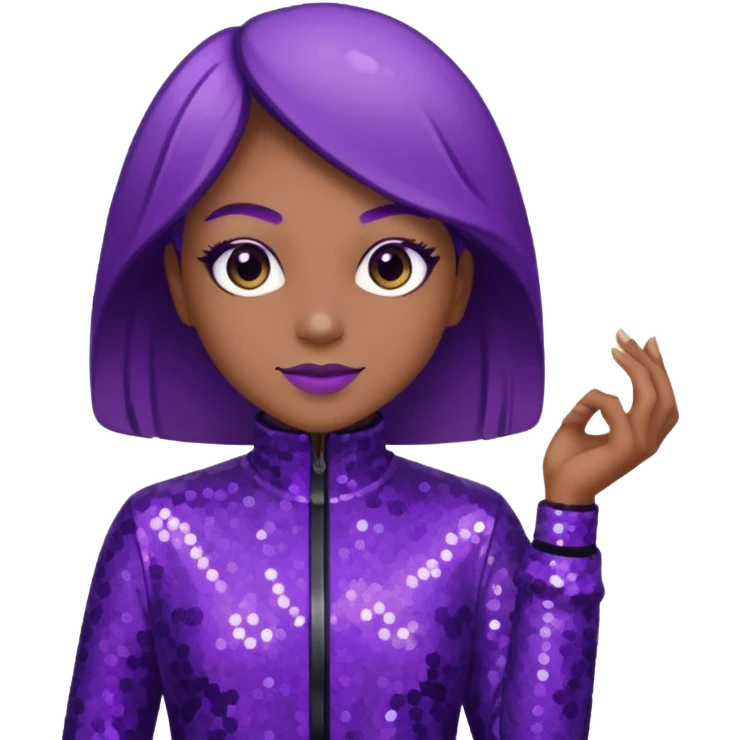 Purple Glitter worker emoji
