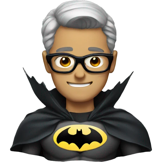 Batman with glasses  emoji