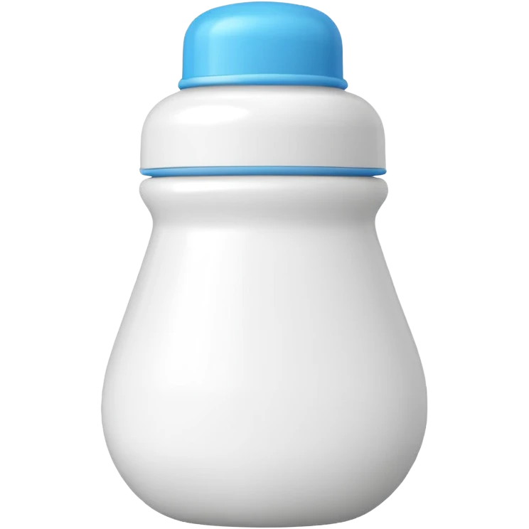 White real shaker toy for a baby emoji