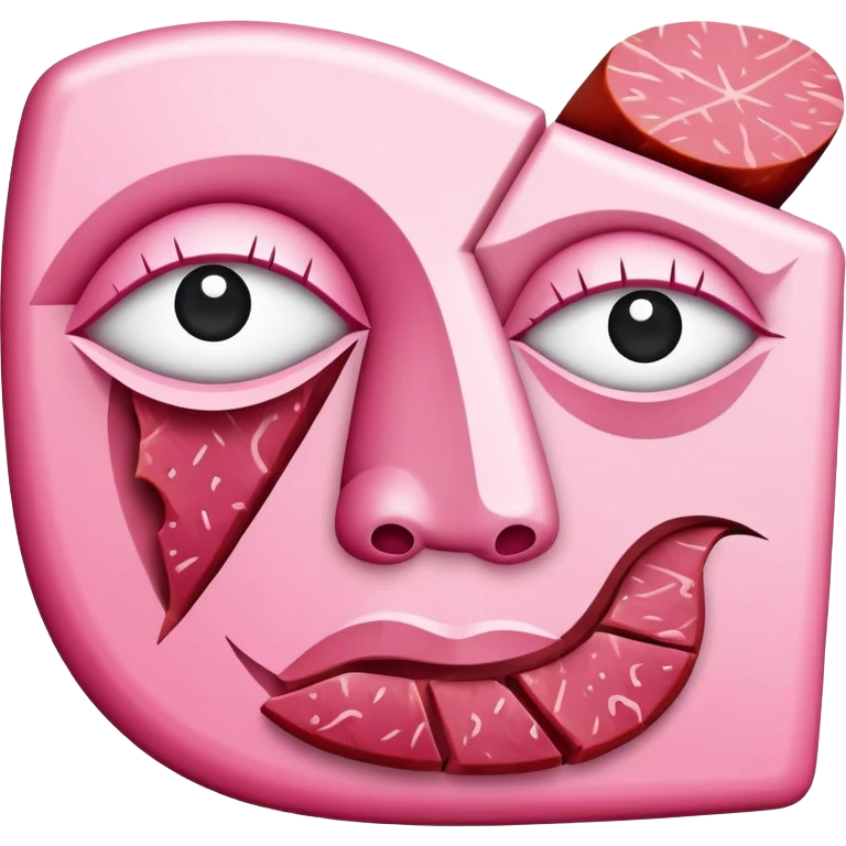 picasso abstract art SPAM MEAT face painting emoji