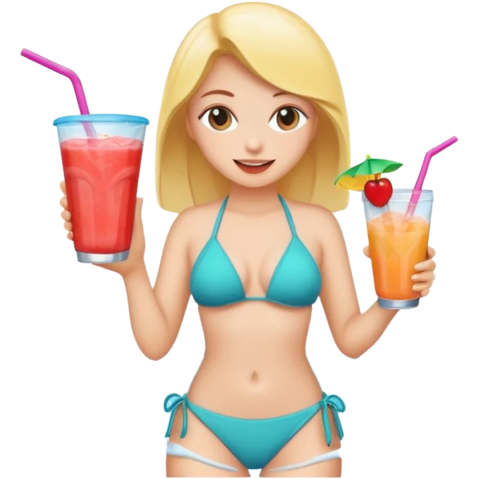 Naked slushi with bare boobs emoji